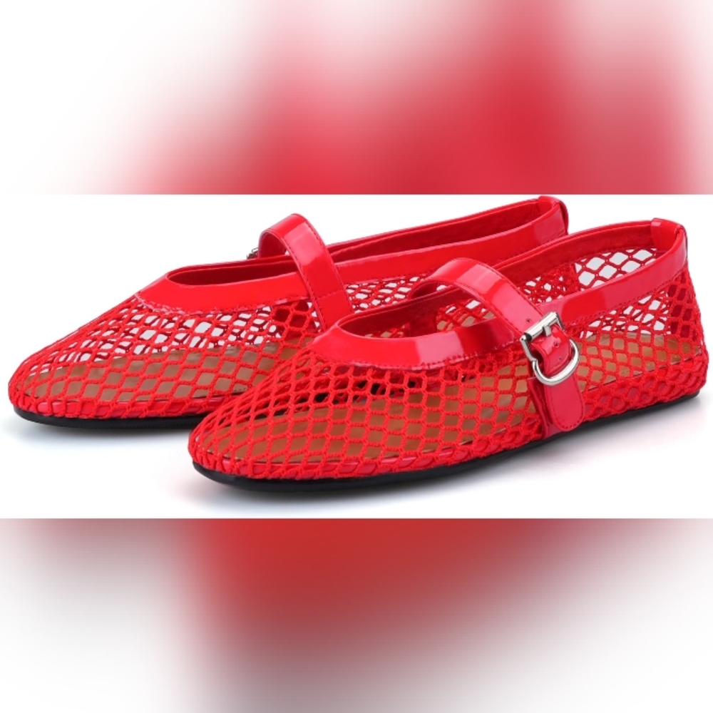Alaia style mesh flats
